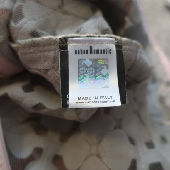 Caban Romantic Navy Blush Brown Laser Cut Leather Applications Jacket 48 US/XL - Picture 9 of 11